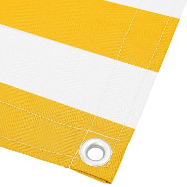 vidaXL Σήτα Μπαλκονιού Κίτρινη και Λευκή Ριγέ 90 x 800 εκ.