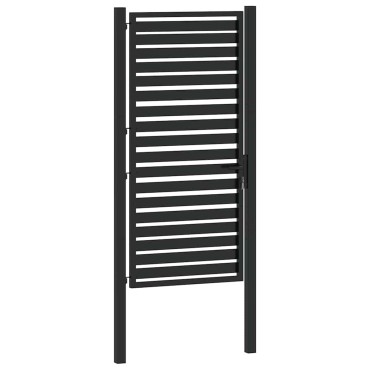 vidaXL Πόρτα Κήπου με Κλείδωμα Μαύρη 100x180 εκ. από Αλουμίνιο
