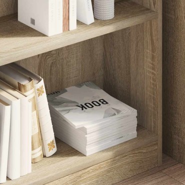 vidaXL Βιβλιοθήκη Sonoma Δρυς 80x24x75cm από Τεχνητό Ξύλο 1 τεμ.