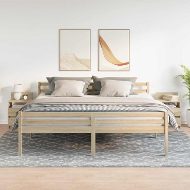 vidaXL Κομοδίνα 2 τεμ. με 2 Συρτάρια, Χρώμα Sonoma Δρυς 40x33x60cm