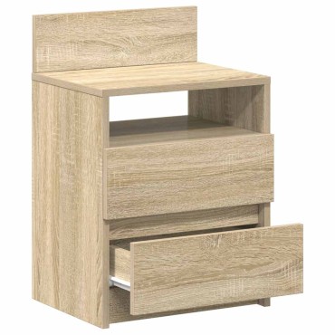 vidaXL Κομοδίνα 2 τεμ. με 2 Συρτάρια, Χρώμα Sonoma Δρυς 40x33x60cm