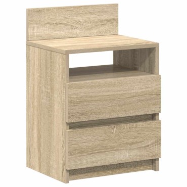 vidaXL Κομοδίνα 2 τεμ. με 2 Συρτάρια, Χρώμα Sonoma Δρυς 40x33x60cm
