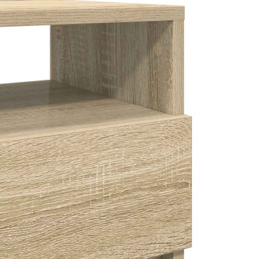 vidaXL Κομοδίνα 2 τεμ. με 2 Συρτάρια, Χρώμα Sonoma Δρυς 40x33x60cm