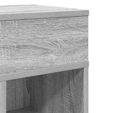 vidaXL Κομοδίνο με Συρτάρι Γκρι Sonoma 25x31x66cm 1 τεμ.
