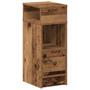 vidaXL Κομοδίνο με Συρτάρι από Παλιό Ξύλο 25x31x66cm 1 τεμ.