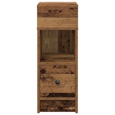 vidaXL Κομοδίνο με Συρτάρι από Παλιό Ξύλο 25x31x66cm 1 τεμ.