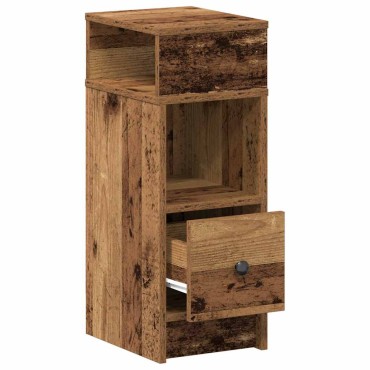 vidaXL Κομοδίνο με Συρτάρι από Παλιό Ξύλο 25x31x66cm 1 τεμ.
