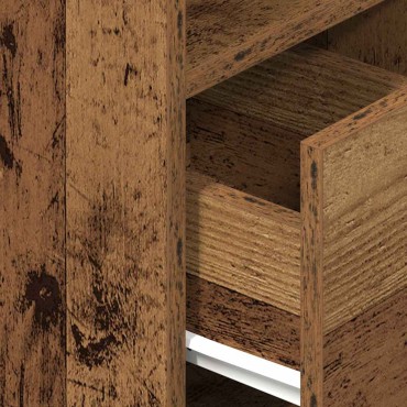 vidaXL Κομοδίνο με Συρτάρι από Παλιό Ξύλο 25x31x66cm 1 τεμ.