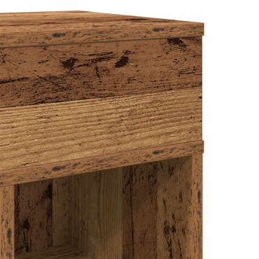 vidaXL Κομοδίνο με Συρτάρι από Παλιό Ξύλο 25x31x66cm 1 τεμ.
