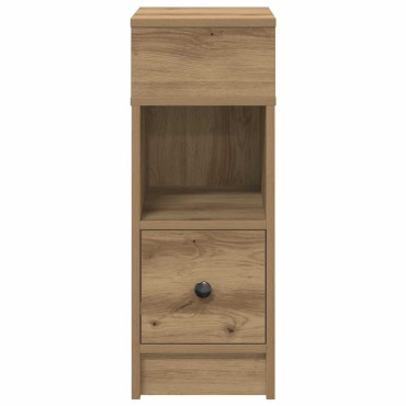 vidaXL Κομοδίνα 2 τεμ. με Συρτάρι Artisan Oak 25x31x66cm