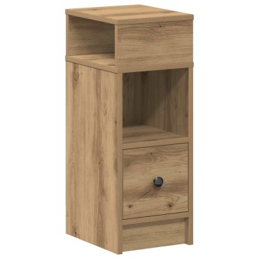 vidaXL Κομοδίνα 2 τεμ. με Συρτάρι Artisan Oak 25x31x66cm