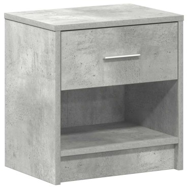vidaXL Κομοδίνο με Συρτάρι Γκρι Σκυρόδεμα 39x28x41cm 1 τεμ.