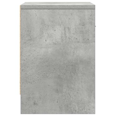 vidaXL Κομοδίνο με Συρτάρι Γκρι Σκυρόδεμα 39x28x41cm 1 τεμ.