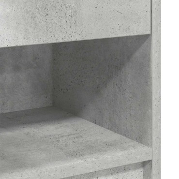 vidaXL Κομοδίνο με Συρτάρι Γκρι Σκυρόδεμα 39x28x41cm 1 τεμ.