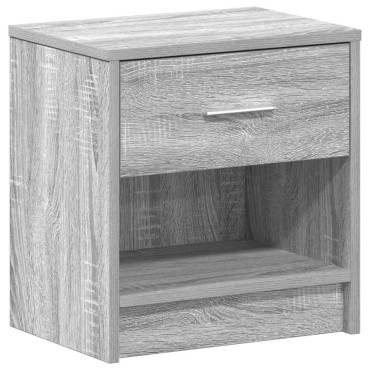 vidaXL Κομοδίνο με Συρτάρι Γκρι Sonoma 39x28x41cm 1 τεμ.