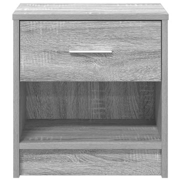 vidaXL Κομοδίνο με Συρτάρι Γκρι Sonoma 39x28x41cm 1 τεμ.