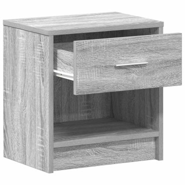 vidaXL Κομοδίνο με Συρτάρι Γκρι Sonoma 39x28x41cm 1 τεμ.