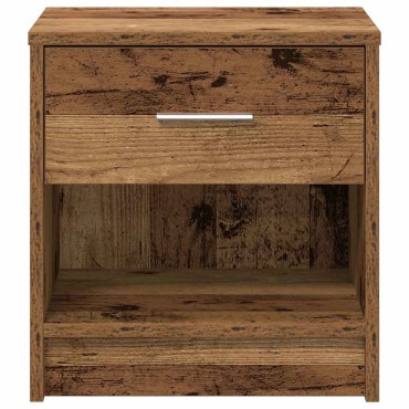 vidaXL Κομοδίνο με Συρτάρι από Παλιό Ξύλο 39x28x41cm 1 τεμ.
