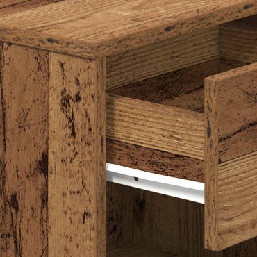 vidaXL Κομοδίνο με Συρτάρι από Παλιό Ξύλο 39x28x41cm 1 τεμ.