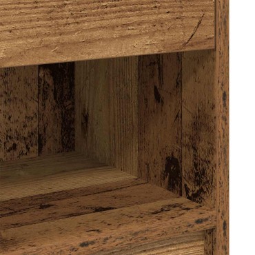 vidaXL Κομοδίνο με Συρτάρι από Παλιό Ξύλο 39x28x41cm 1 τεμ.