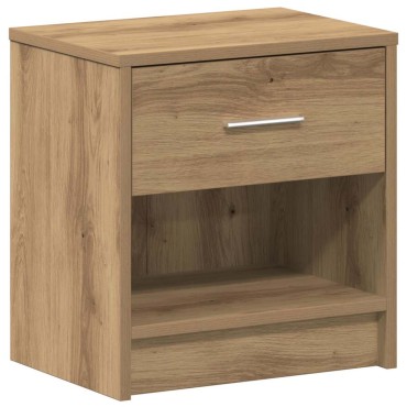 vidaXL Κομοδίνο με Συρτάρι σε Χρώμα Δρυός Artisan 39x28x41cm 1 τεμ.