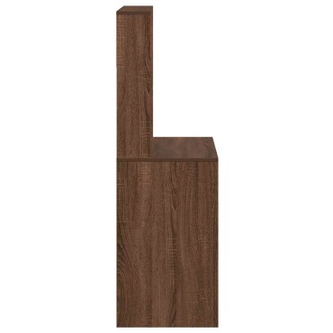 vidaXL Γραφείο με Ράφια Καφέ Δρυς 100x45x140cm από Τεχνητό Ξύλο 1 τεμ.
