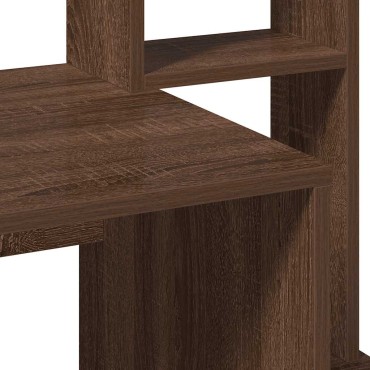 vidaXL Γραφείο με Ράφια Καφέ Δρυς 100x45x140cm από Τεχνητό Ξύλο 1 τεμ.