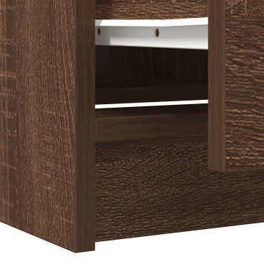 vidaXL Έπιπλο Τηλεόρασης Καφέ Δρυς 40x35x54cm από Τεχνητό Ξύλο