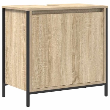 vidaXL Ντουλάπι Νιπτήρα Μπάνιου Sonoma Δρυς 60x34,5x60cm 1 τεμ.