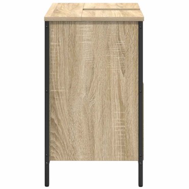 vidaXL Ντουλάπι Νιπτήρα Μπάνιου Sonoma Δρυς 60x34,5x60cm 1 τεμ.