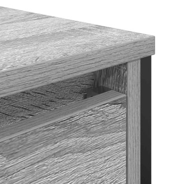 vidaXL Ντουλάπι Νιπτήρα Μπάνιου Γκρι Sonoma 60x34,5x60cm 1 τεμ.