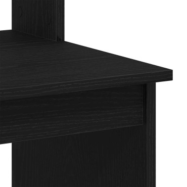 vidaXL Γραφείο με Ράφια Μαύρη Δρυς 102x45x148cm από Τεχνητό Ξύλο 1 τεμ.