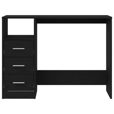 vidaXL Γραφείο με Συρτάρια Μαύρη Δρυς 102x50x76cm από Τεχνητό Ξύλο 1 τεμ.
