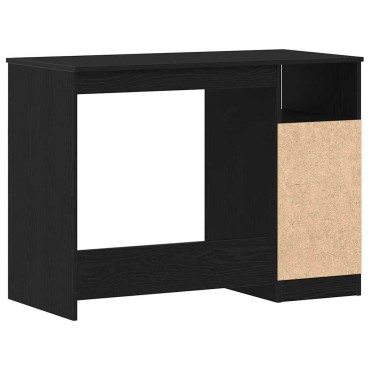 vidaXL Γραφείο με Συρτάρια Μαύρη Δρυς 102x50x76cm από Τεχνητό Ξύλο 1 τεμ.