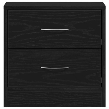 vidaXL Κομοδίνα 2 τεμ. Μαύρη Δρυς 40x30x40cm από Τεχνητό Ξύλο