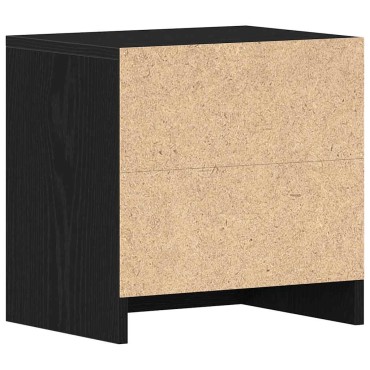 vidaXL Κομοδίνα 2 τεμ. Μαύρη Δρυς 40x30x40cm από Τεχνητό Ξύλο