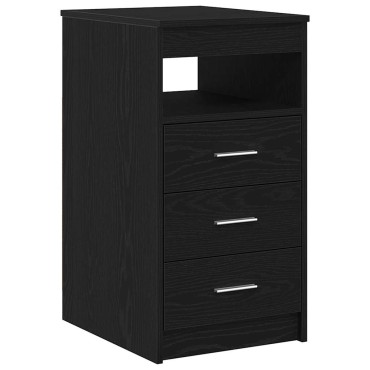 vidaXL Συρταριέρα Μαύρη Δρυς 40x50x76cm από Τεχνητό Ξύλο 1 τεμ.