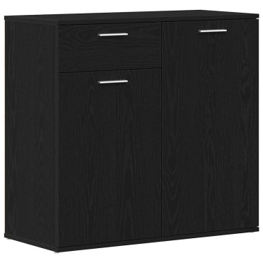 vidaXL Μπουφές από Μαύρη Δρυς 80x36x75cm από Τεχνητό Ξύλο 1 τεμ.