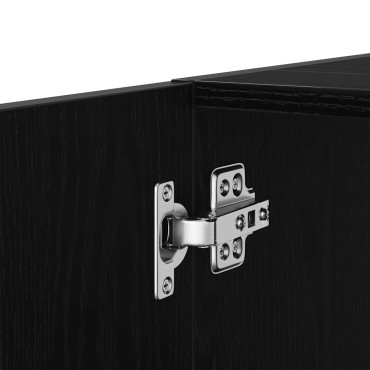 vidaXL Ντουλάπι Νιπτήρα Μαύρο Δρυς 63x30x54cm από Τεχνητό Ξύλο 1 τεμ.