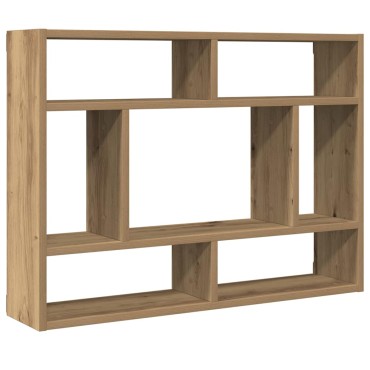 vidaXL Ράφι Τοίχου Χειροποίητο Δρυς 75x16x55cm από Τεχνητό Ξύλο 1 τεμ.