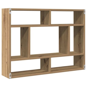 vidaXL Ράφι Τοίχου Χειροποίητο Δρυς 75x16x55cm από Τεχνητό Ξύλο 1 τεμ.