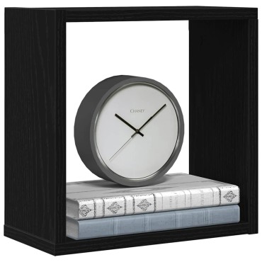 vidaXL Ράφια Τοίχου Κύβοι 4 τεμ. Μαύρο Δρυς 30x15x30cm από Τεχνητό Ξύλο