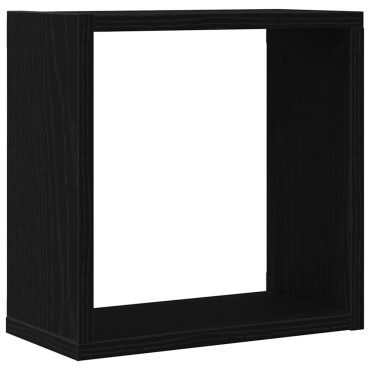 vidaXL Ράφια Τοίχου Κύβοι 4 τεμ. Μαύρο Δρυς 30x15x30cm από Τεχνητό Ξύλο