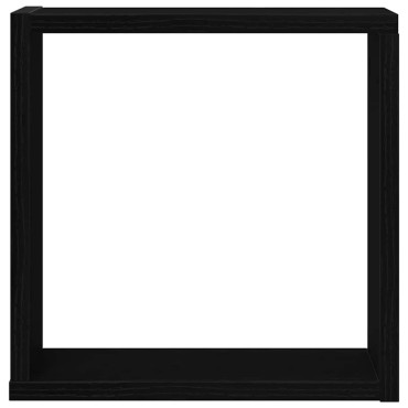 vidaXL Ράφια Τοίχου Κύβοι 4 τεμ. Μαύρο Δρυς 30x15x30cm από Τεχνητό Ξύλο