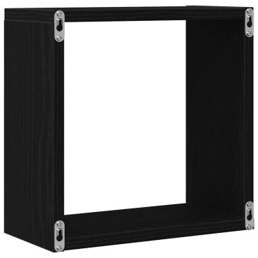 vidaXL Ράφια Τοίχου Κύβοι 4 τεμ. Μαύρο Δρυς 30x15x30cm από Τεχνητό Ξύλο