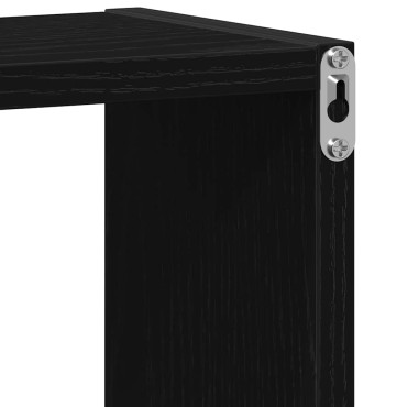 vidaXL Ράφια Τοίχου Κύβοι 4 τεμ. Μαύρο Δρυς 30x15x30cm από Τεχνητό Ξύλο