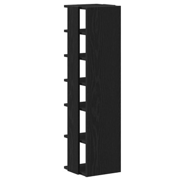 vidaXL Παπουτσοθήκες 2 τεμ. Μαύρη Δρυς 25x27x102cm από Τεχνητό Ξύλο