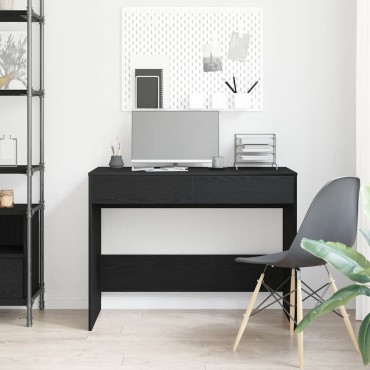 vidaXL Γραφείο Μαύρη Δρυς 101x50x76,5cm από Τεχνητό Ξύλο 1 τεμ.