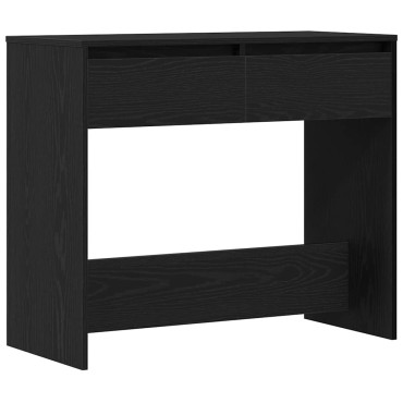 vidaXL Κονσόλα Τραπεζιού Μαύρη Δρυς 89x41x76,5cm από Τεχνητό Ξύλο 1 τεμ.