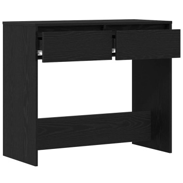 vidaXL Κονσόλα Τραπεζιού Μαύρη Δρυς 89x41x76,5cm από Τεχνητό Ξύλο 1 τεμ.